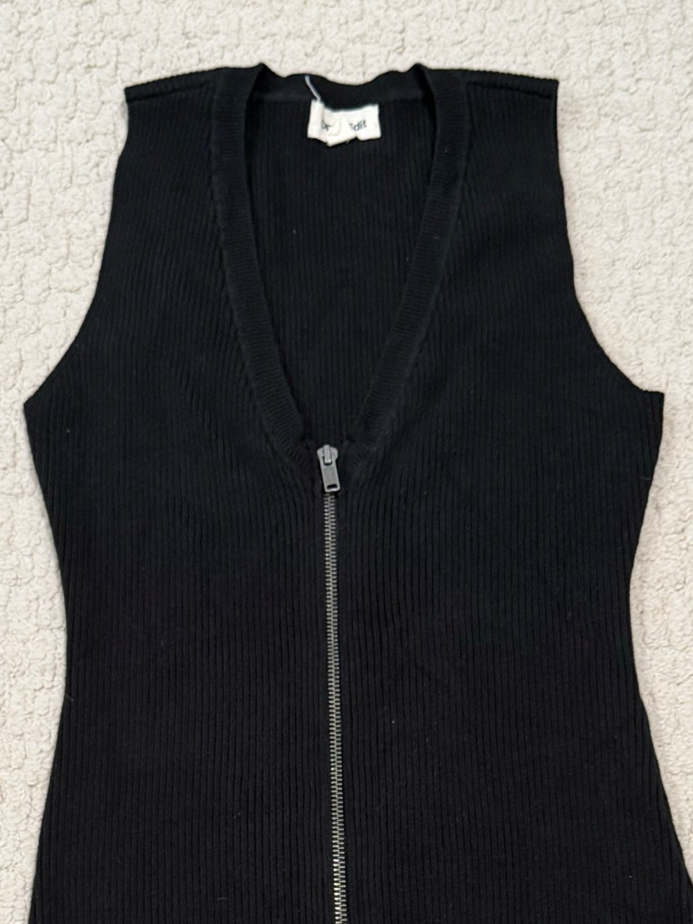 Open Edit Zipper Ribbed Knit Dress Size Small  - Picture 5 of 6